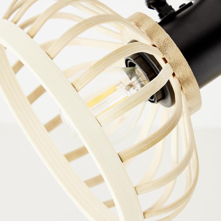 Actual product image Brilliant Norah spot bar 3 lights wood light/black (E14)