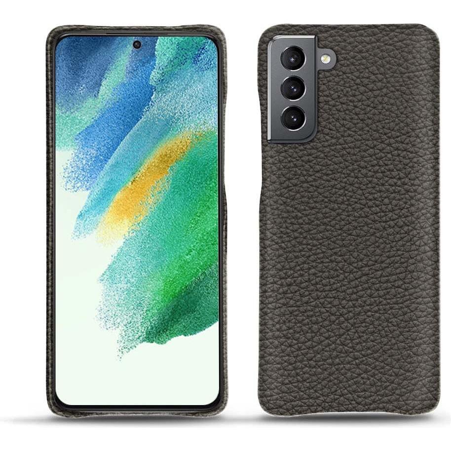 Noreve Lederschutzhülle Samsung Galaxy S21 FE (Samsung Galaxy S21 FE), Smartphone Hülle, Grau