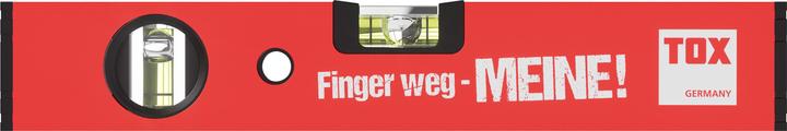 Actual product image Tox Spirit level 30 cm "Hands off - MINE" - 2 vials, powder-coated red (30 cm)