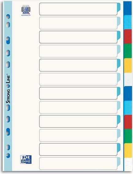 Produktbild Oxford Register A4 12 teilig blanko unbedruckt aus Karton 160g/m²