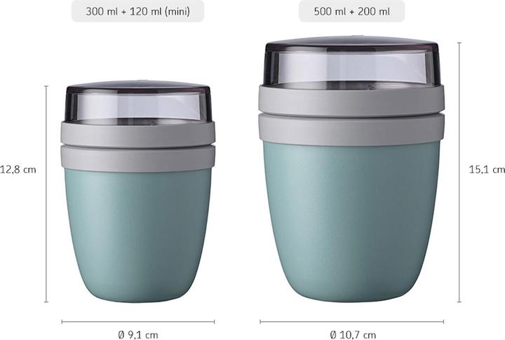 Actual product image Mepal Ellipse Lunchpot mini + regular