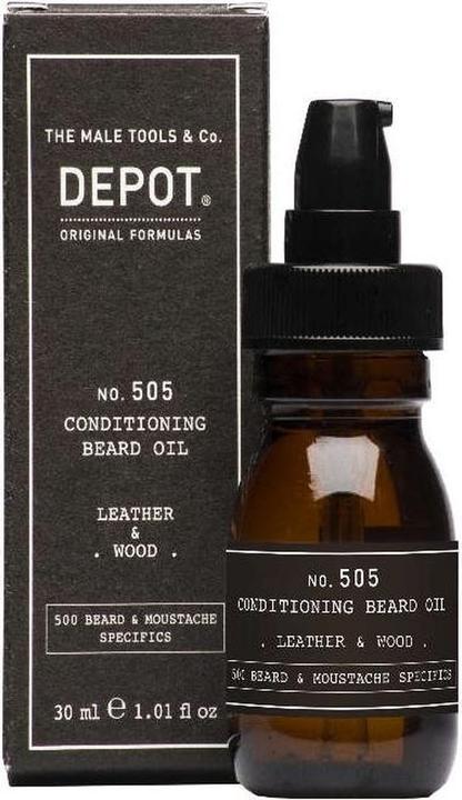 Image du produit Depot - No. 505 Huile à barbe conditionnante - Cuir & Bois (30 ml)
