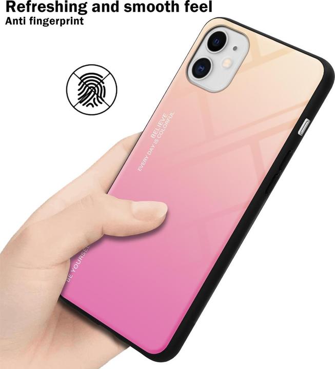 Actual product image Cadorabo TPU 2 colors glass cover (Apple iPhone 11)