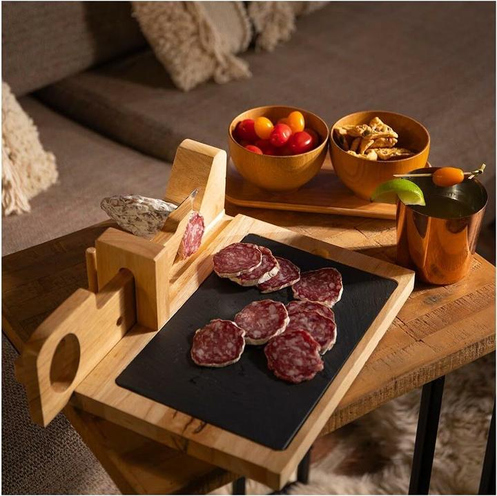 Image du produit Livoo Guillotine à saucisson avec plateau en ardoise