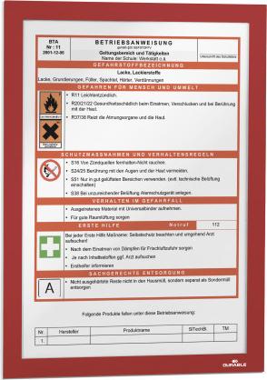 Produktbild Durable 489903 - A4 - Rot - Matte - Hochformat/Querformat - 236 mm - 323 mm