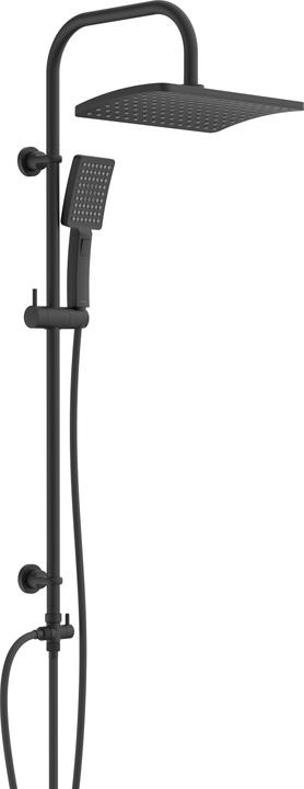 Image du produit Schütte Douche à effet pluie salle de bain MALLORCA Ensemble de douche suspendu noir mat système de douche