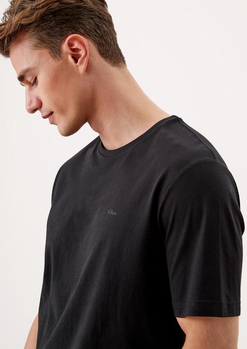 Produktbild S.Oliver T-Shirt Baumwoll-T-Shirt mit Logo-Print (L)