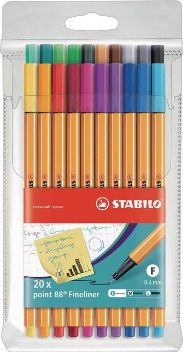 Actual product image STABILO Point 88 ColorParade (Sorted, 20 x)