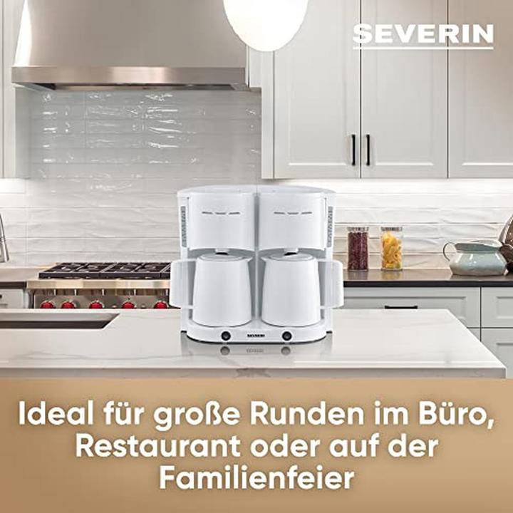 Actual product image Severin KA 9314 Coffee Maker White Capacity Cups=16 Insulated Jug