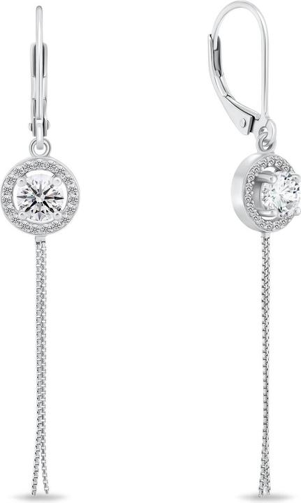 Image du produit Brilio Silver - Charmantes boucles d'oreilles longues en argent EA732W