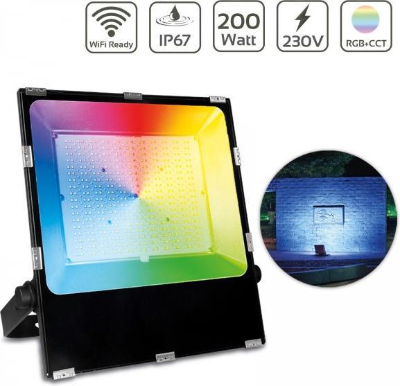 Produktbild Milight RGBW Funk Profi LED Flutlicht 200W IP65 mit Fernbedienung (17000 lm, IP65)