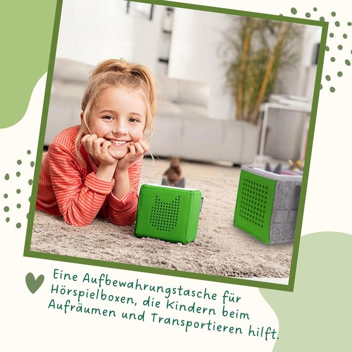 Produktbild Hermex Aufbewahrungstasche für Hörspielbox und Figuren Organizer-Tasche für Hörspiel Grün