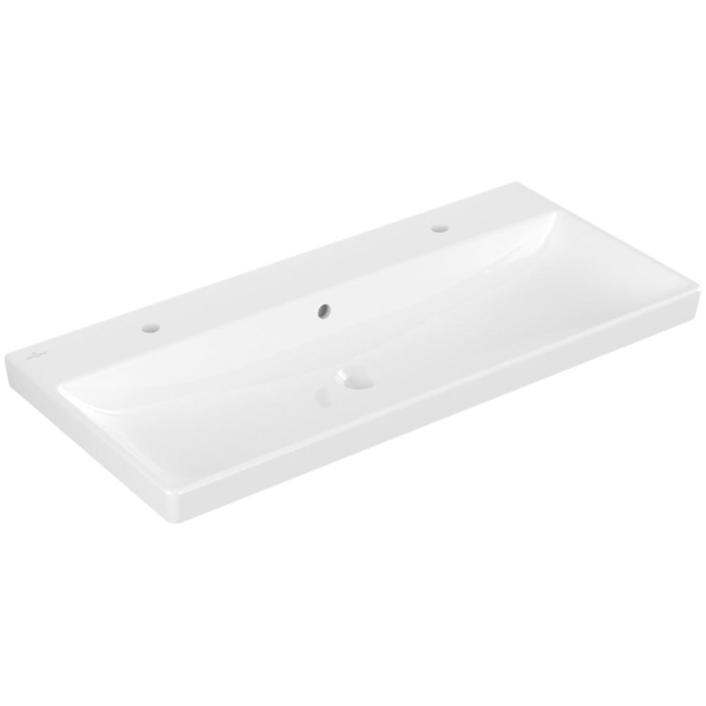 Villeroy & Boch, Waschbecken, V&B Schrankwaschtisch AVENTO 1000x470mm f 2x 1-L Arm ge m ÜL we al (470 mm, 470000 mm)