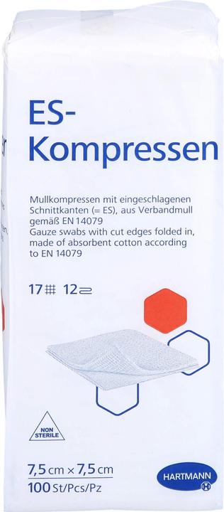 Actual product image Hartmann ES Compresses non-sterile 12x 7.5 x 7.5 cm, 100 Compresses