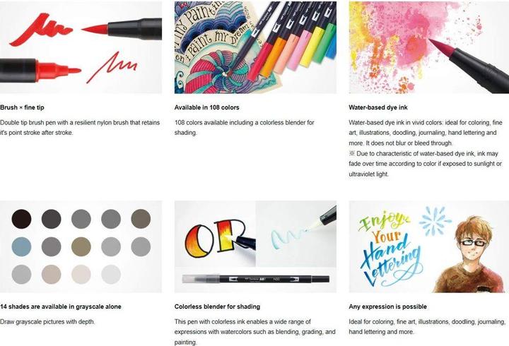 Produktbild Tombow Doppelfasermaler "ABT DUAL BRUSH PEN", process yellow (1x)