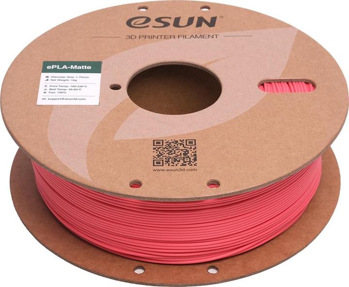 Immagine prodotto eSUN ePLA Mat Rosso fragola Filamento 1,75mm 1Kg (PLA, 1.75 mm, 1000 g, Rosso)