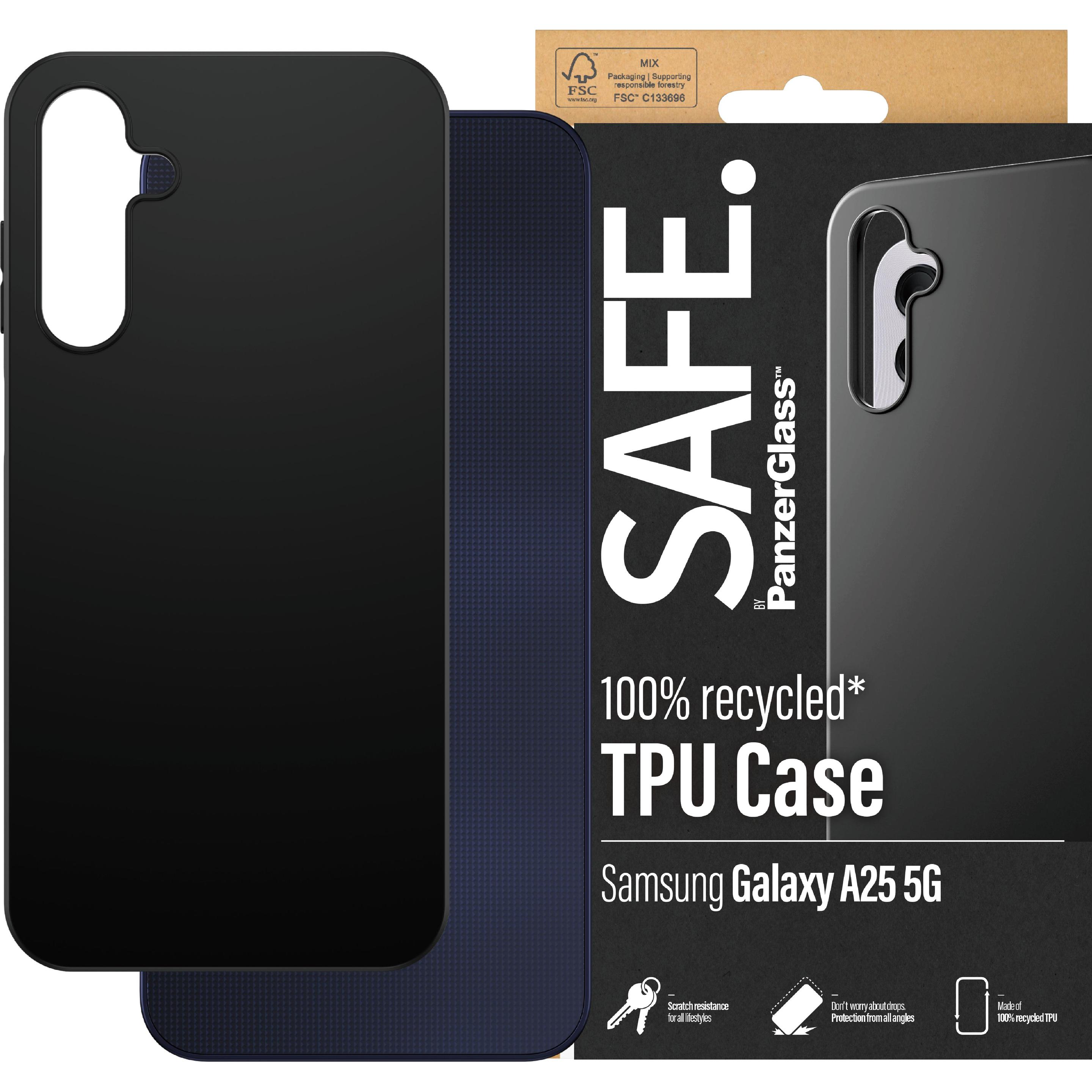 Thumbnail - Safe Clear TPU Case (Samsung Galaxy A25 5G), Smartphone Hülle, Schwarz