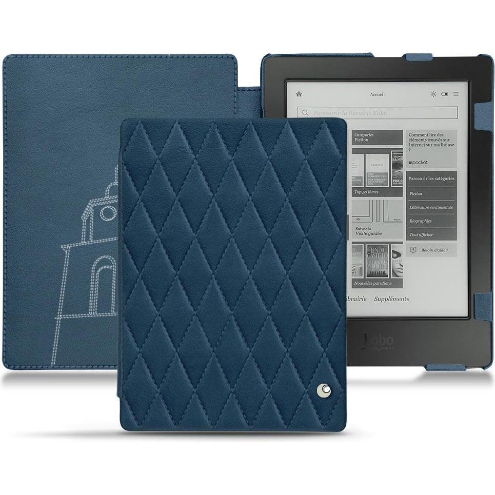 Noreve Lederschutzhülle horizontal (Aura H2O), Tablet Hülle, Blau