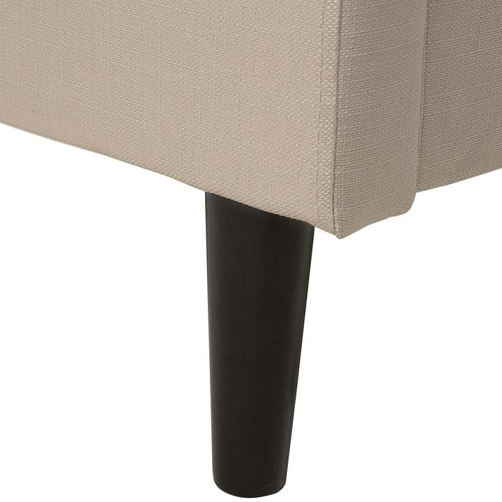 Actual product image Beliani Upholstered bed linen look beige slatted frame 180 x 200 cm COLMAR (180 x 200 cm)