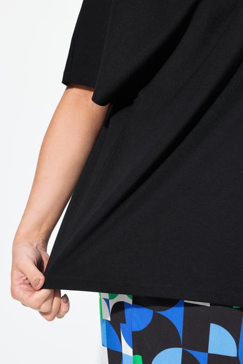 Actual product image Ulla Popken Oversized Collared Short Sleeve Sweatshirt (50, 52)