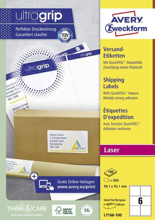 Produktbild Avery Etiketten weiss