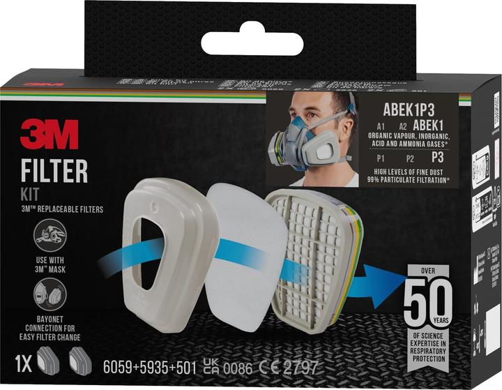 Produktbild 3M Ersatzfilter (ABEK1P3, 2x)