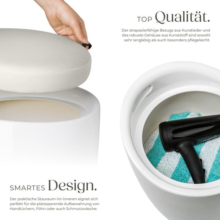 Actual product image tectake Bathroom stool