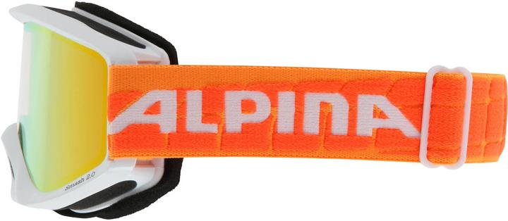 Produktbild Alpina Smash 2.0 Multi Mirror Skibrille (Farbe: 813 weiss/orange, Scheibe: MULTIMIROR, orang...