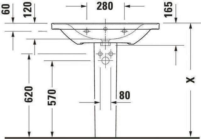Produktbild Duravit Möbelwaschtisch D-NEO m ÜL m HLB ohne Hahnloch 800x480mm weiss (480 mm, 800 mm)
