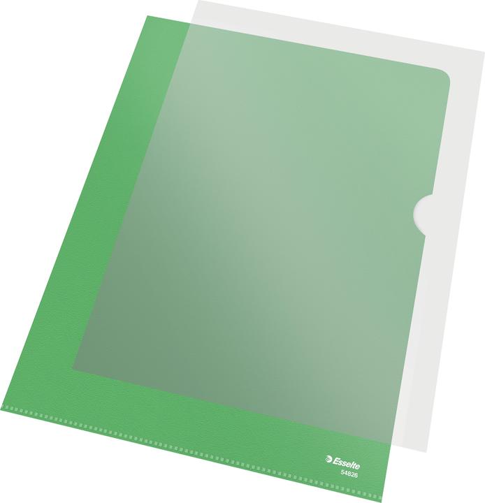 Esselte Omslag 115my A4 pose a 10 Grøn (A4, 10x)