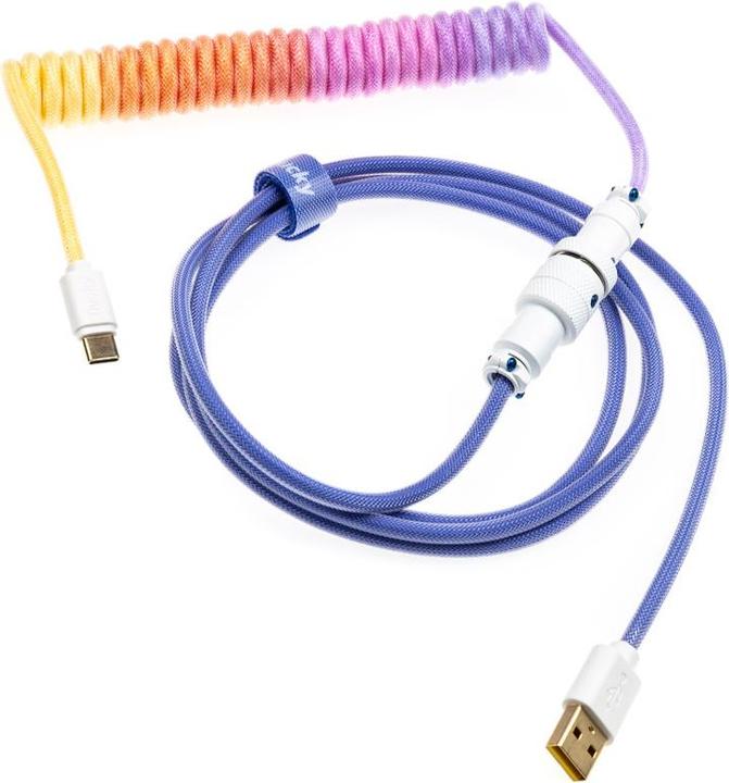 Ducky Premicord Afterglow Coiled Cable, USB Typ C auf Typ A - 1,8m (1.80 m, USB 2.0)