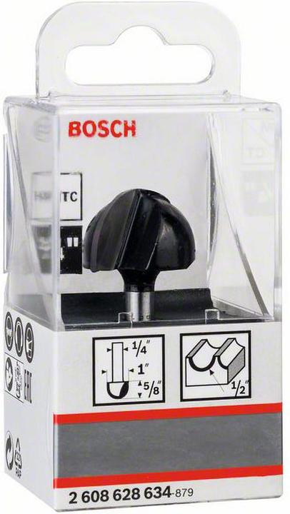 Actual product image Bosch Professional Zubehör Fillet cutter, 1/4-inch, R1 12.7 mm, D 25.4 mm, L 15.6 mm, G 49 mm