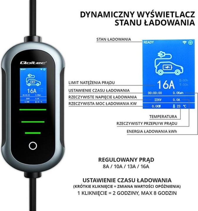 Produktbild Qoltec Ladestation (Typ 2, 11 kW, 16 A)