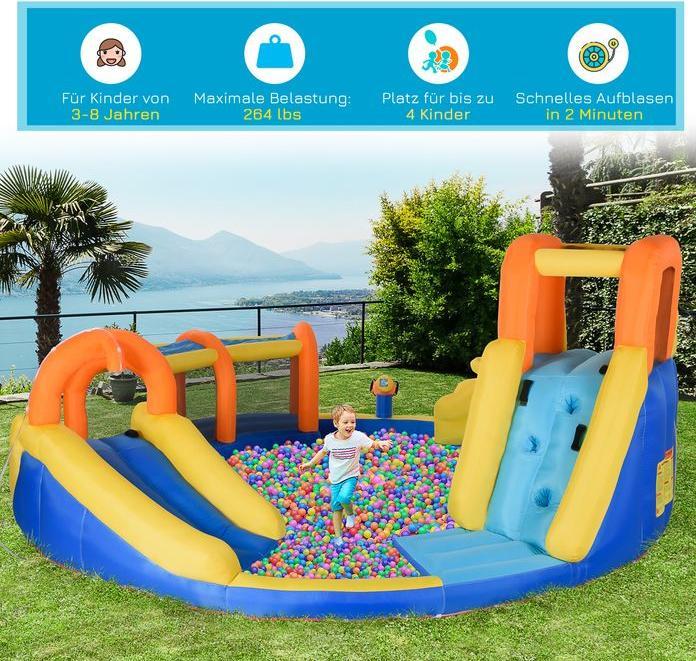 Produktbild Swisshandel24 Aufblasbare Hüpfburg mit Gebläse - Wasserpark