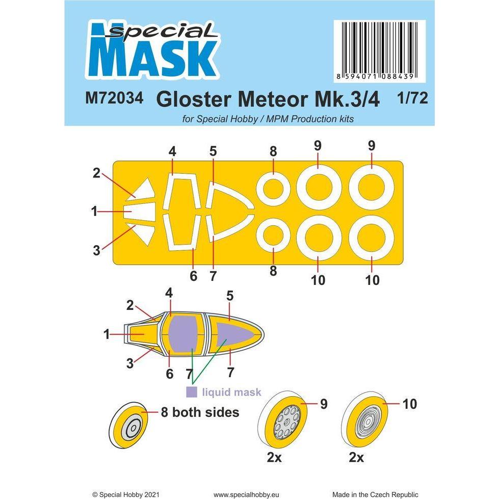 Special Hobby Gloster Meteor Mk.3/4 MASK