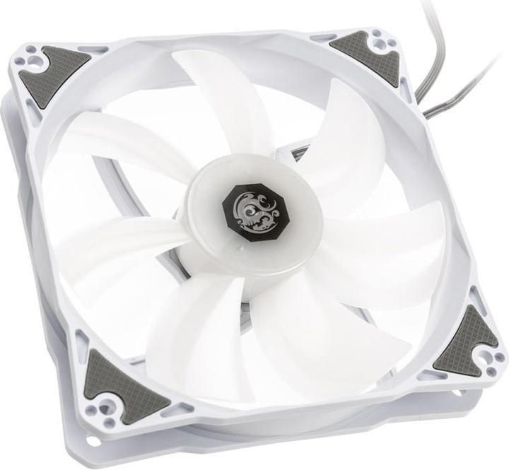 Actual product image Bitspower Notos RGB PWM fan, 120mm - white, 5-pack (120 mm, 5 x)