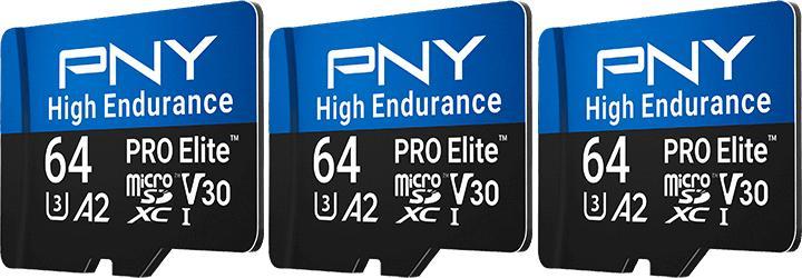 Produktbild PNY Microsd Pro Elite High (64 GB, microSDXC, U3, UHS-I)