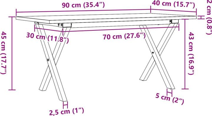 Image du produit vidaXL Couchtisch (90 x 40 x 45 cm)