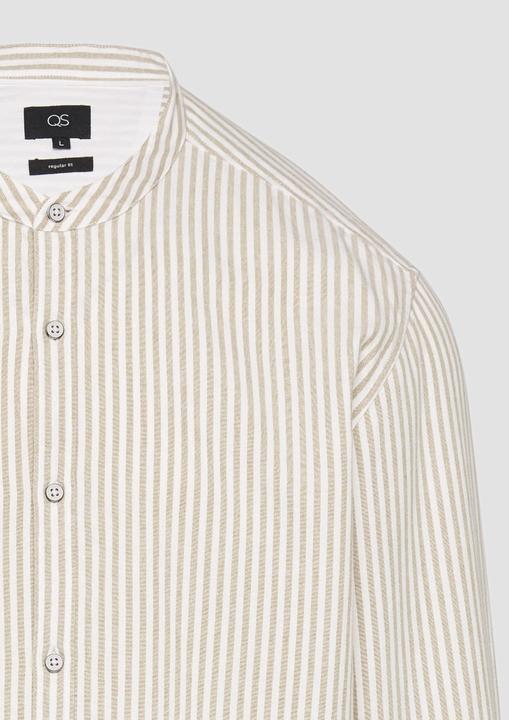 Actual product image S.Oliver Hemd Regular Fit: Stehkragenhemd aus gestreiftem Oxford (XXL)