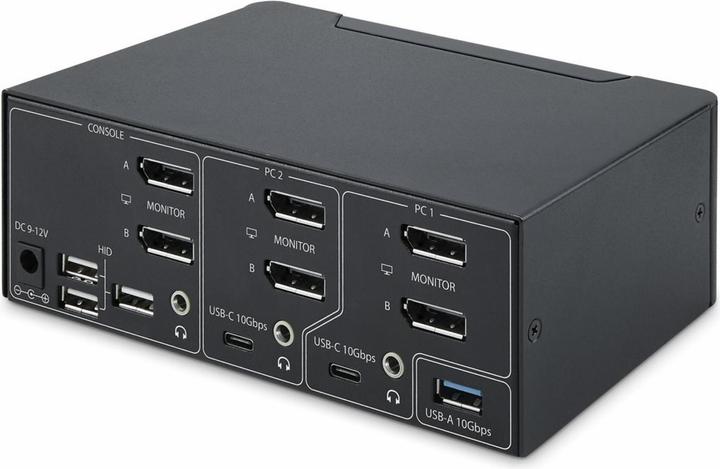 Produktbild StarTech COM 2-Port Dual-Monitor DisplayPort KVM Switch DP 1.4 8K 60Hz 4K 144Hz 2x USB 3.2 10Gbps Po