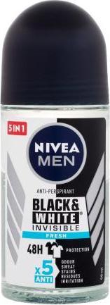 Produktbild NIVEA MEN Men Invisible For Black & White 48h Fresh (Roll-on, 50 ml)