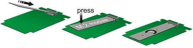 Actual product image Delock M.2 to SATA 7Pin Adapter