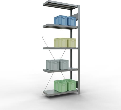 Produktbild Schulte Lagertechnik Stecksystem Anbauregal MULTIplus250 mit Kreuzstrebe