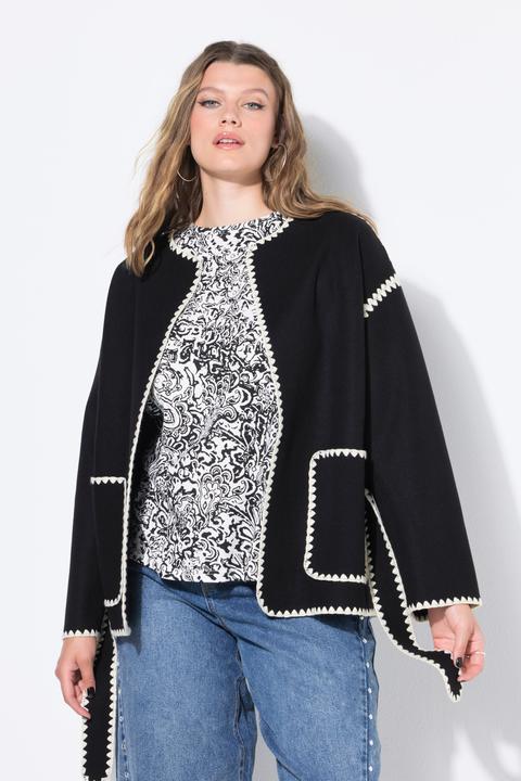 Image du produit Studio Untold Veste oversize en lainage, liseré brodé (54)