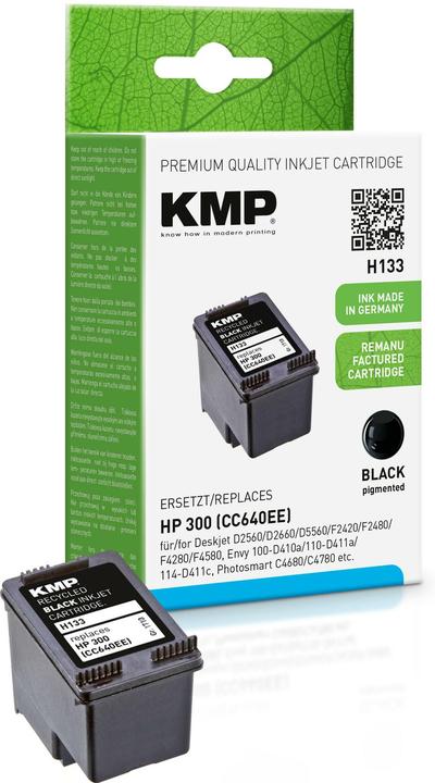 Produktbild KMP H133 Tintenpatrone kompatibel mit HP CC 640 EE (BK)
