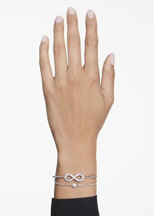 Produktbild Swarovski Hyperbola Armreif Unendlichkeit Weiss (16.50 cm, Rhodiniertes Metall)