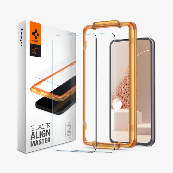 Actual product image Spigen ALM Glas.tR tempered glass for Samsung Galaxy S23 FE - 2 pcs. (2 pcs., Samsung Galaxy S23 FE)