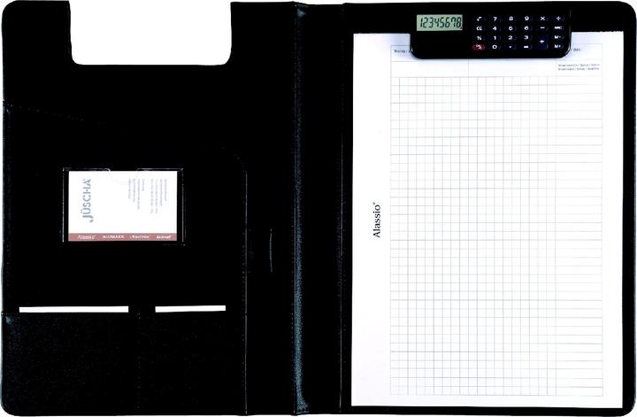 Actual product image Alassio BRESCIA" writing case, A4, imitation leather, black (A4, 1 x)
