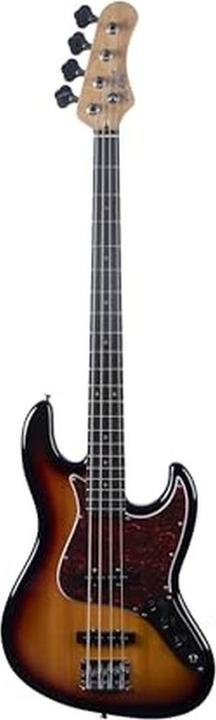 Produktbild EKO Jazz-Bass mit Vintage-Silhouette, Sunburst-Finish und Single-Coil-Pickups (E-Bass, Ahorn, Lorbeerholz, Pappel)