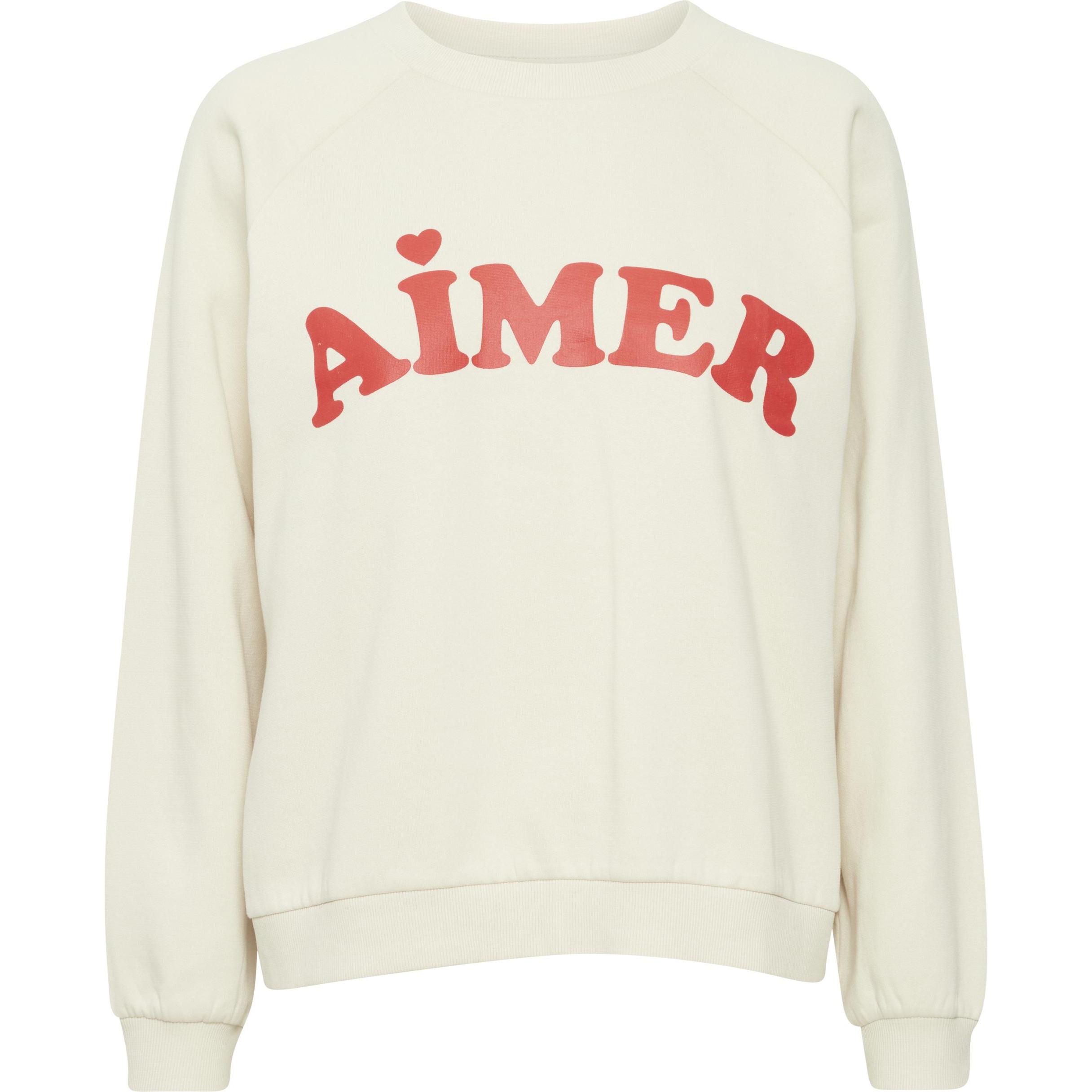 Ichi, Damen, Pullover, sweatshirt damen ihlela brushed sw3, Weiss, (XS)